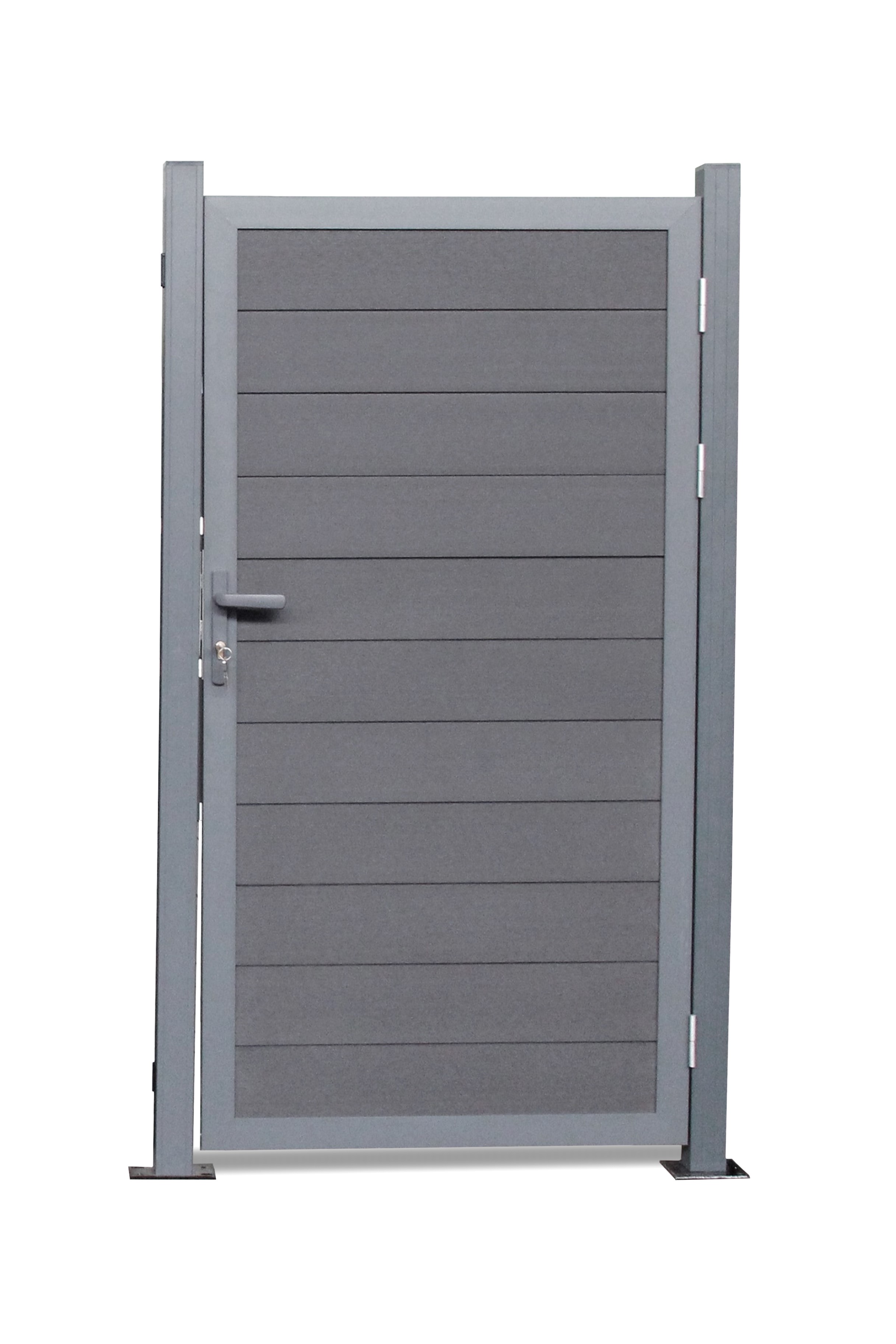 Wpc Exclusive Line Privacy Fence Garden Fence Finished Fence Gate Door Anthracite Ebay