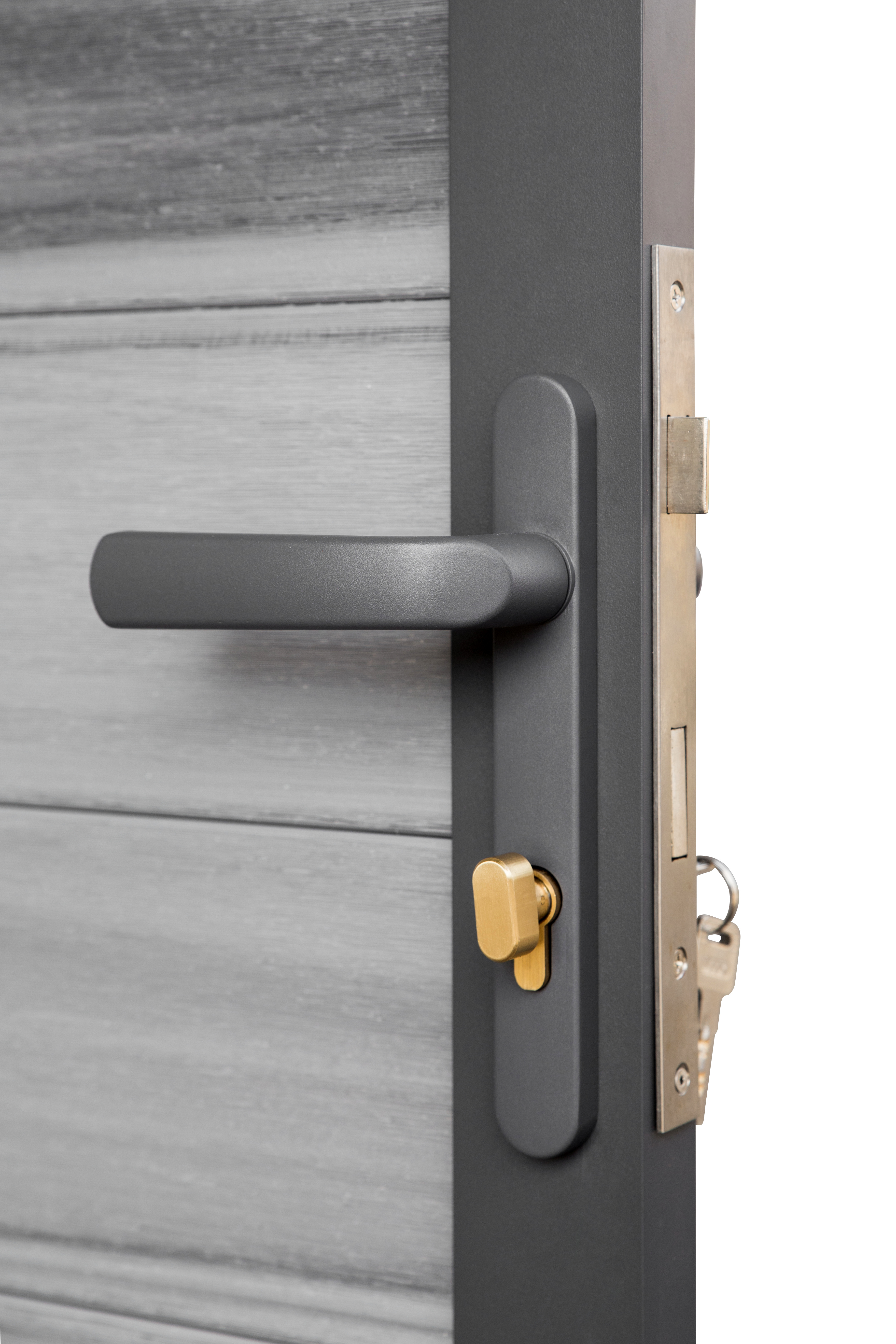 Wpc Coex Tur Zauntor Sichtschutz Edelgrau